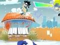 თამაშის Naruto playing snowballs