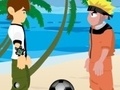 თამაშის Naruto and Ben 10 play volleyball