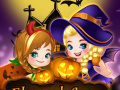 თამაშის Elsa And Anna Halloween Story