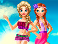 თამაშის Elsa And Anna Summer Vacation