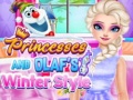 თამაშის Princesses And Olaf's Winter Style