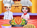 თამაშის Chef Twins Thanksgiving Dinner Cooking
