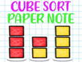 თამაშის Cube Sort Paper Note