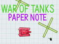 თამაშის War Of Tanks Paper Note