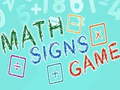 თამაშის Math Signs Game