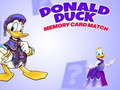 თამაშის Donald Duck memory card match