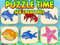 თამაშის Puzzle Time Sea Creatures