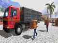 თამაშის Asian offroad cargo truck driver