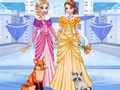 თამაშის Elsa & Anna's Icy Dress Up