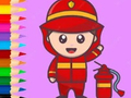 თამაშის Coloring Book: Fireman