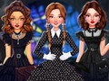 თამაშის Celebrity Wednesday Addams Style