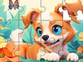 თამაშის Jigsaw Puzzle: Dog And Garden