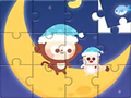 თამაშის Jigsaw Puzzle: Monkey With Moon