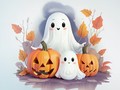 თამაშის Coloring Book: Halloween Ghosts
