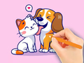 თამაშის Coloring Book: Dog And Cat