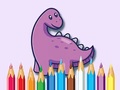 თამაშის Coloring Book: Dinosaur With Flowers