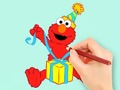 თამაშის Coloring Book: Elmo Gift