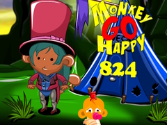 თამაშის Monkey Go Happy Stage 824