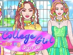 თამაშის College Girl Coloring Dress Up