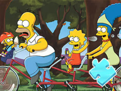 თამაშის Jigsaw Puzzle: Simpson Family Riding