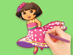 თამაშის Coloring Book: Dora Prepare Party