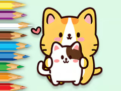 თამაშის Coloring Book: Hugging Cat