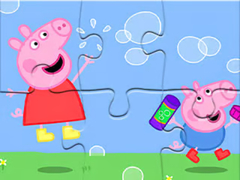თამაშის Jigsaw Puzzle: Peppa Pig Blow Bubbles