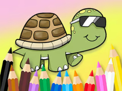 თამაშის Coloring Book: Sunglasses Turtle