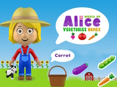 თამაშის World of Alice Vegetables Names