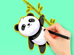 თამაშის Coloring Book: Panda Eat Bamboo