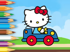 თამაშის Coloring Book: Hello Kitty Driving Car