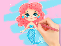 თამაშის Coloring Book: Enjoying Mermaid
