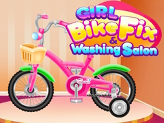 თამაშის Girl Bike Fix Washing Salon