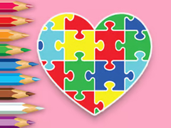 თამაშის Coloring Book: Heart Jigsaw