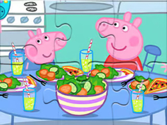 თამაშის Jigsaw Puzzle: Peppa Dinner Time