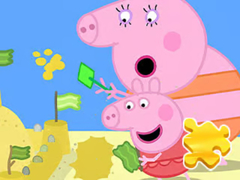 თამაშის Jigsaw Puzzle: Peppa Pig Making Sand