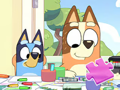 თამაშის Jigsaw Puzzle: Bluey Family Coloring Day