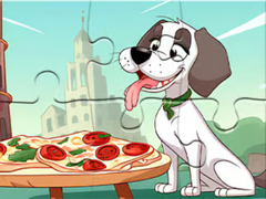 თამაშის Jigsaw Puzzle: Dog Eating Pizza