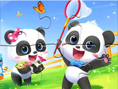 თამაშის Jigsaw Puzzle: Baby Panda Spring Outing