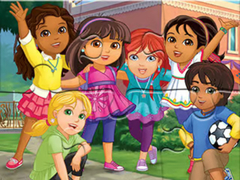 თამაშის Jigsaw Puzzle: Dora Into City
