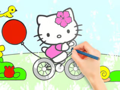 თამაშის Coloring Book: Hello Kitty Cycling