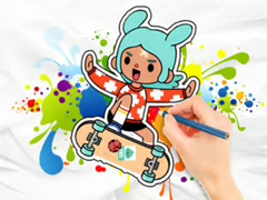 თამაშის Coloring Book: Toca Boca Skateboard