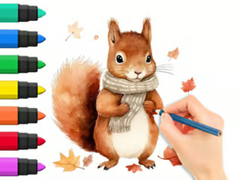 თამაშის Coloring Book: Autumn Squirrel
