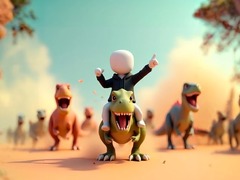 თამაშის Stickman: Dinosaur arena