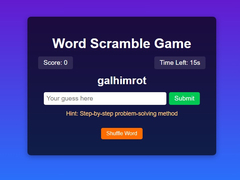 თამაშის Word Scramble Game Challenge