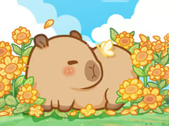 თამაშის Jigsaw Puzzle: Capybara In Sunflowers