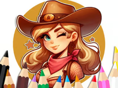 თამაშის Coloring Book: Cowgirl