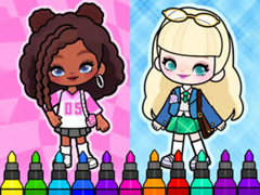 თამაშის Coloring Book: Aha World Sporty Girl