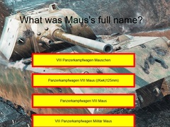 თამაშის Tank Quiz: Maus