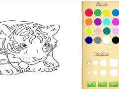 თამაშის Baby Tiger Coloring Book